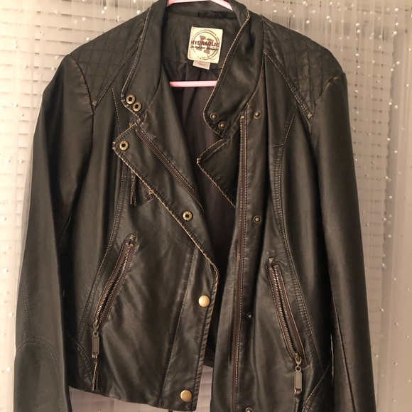 Brown leather jacket - Picture 1 of 2